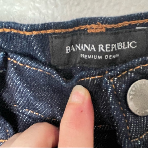 Banana Republic High-Rise Wide-Leg Zipper Pocket Alder Wash Jean 25 Regular - Picture 4 of 10